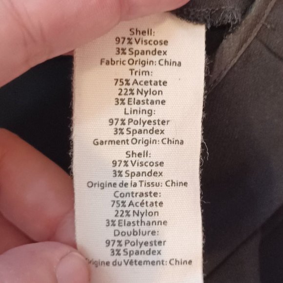 L'AGENCE WMNS Sz 6 Black Front Slit Pencil Skirt Woven Band High Waisted Modern - Picture 14 of 16